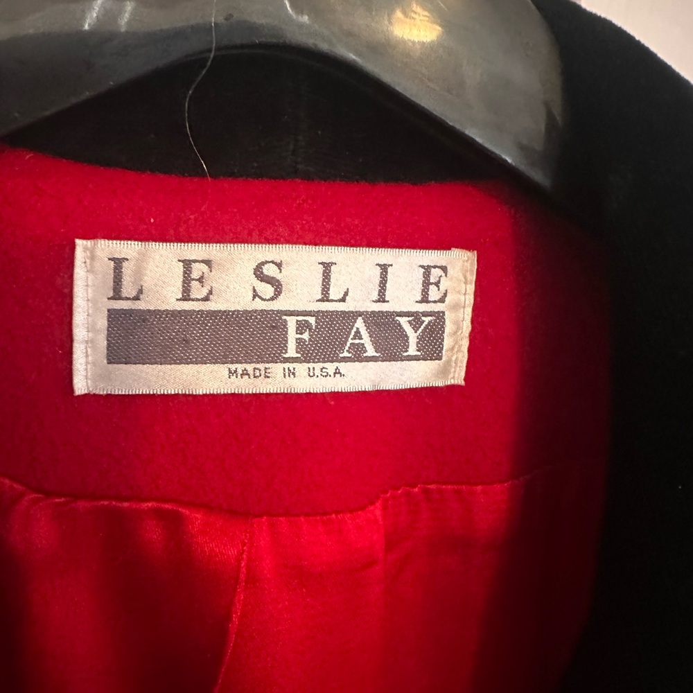 Leslie Fay Bold Red Wool Outerwear